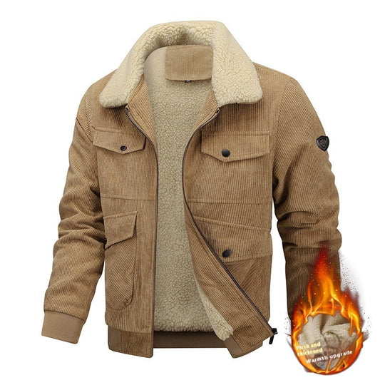 Men Sherpa-Lined Corduroy Jacket | Leonard