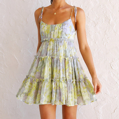 Variant image for Women Mini Dress Floral Cotton | Tiana-1