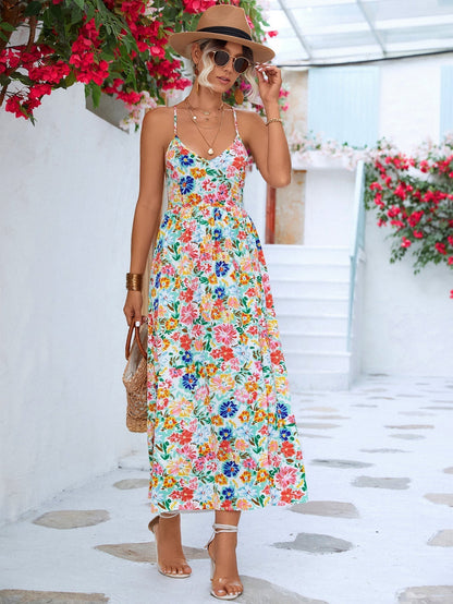 Women Floral Maxi Dress Polyester | Rufa-3