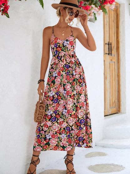 Variant image for Women Floral Maxi Dress Polyester | Rufa-5