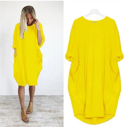Women Relaxed Pocket Midi Dress | Zoe
