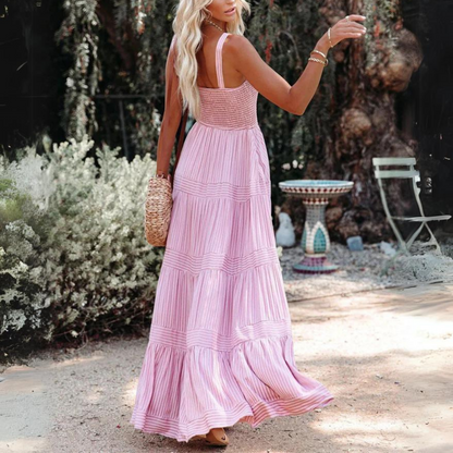 Tiered Strappy Summer Maxi Dress | Sophia