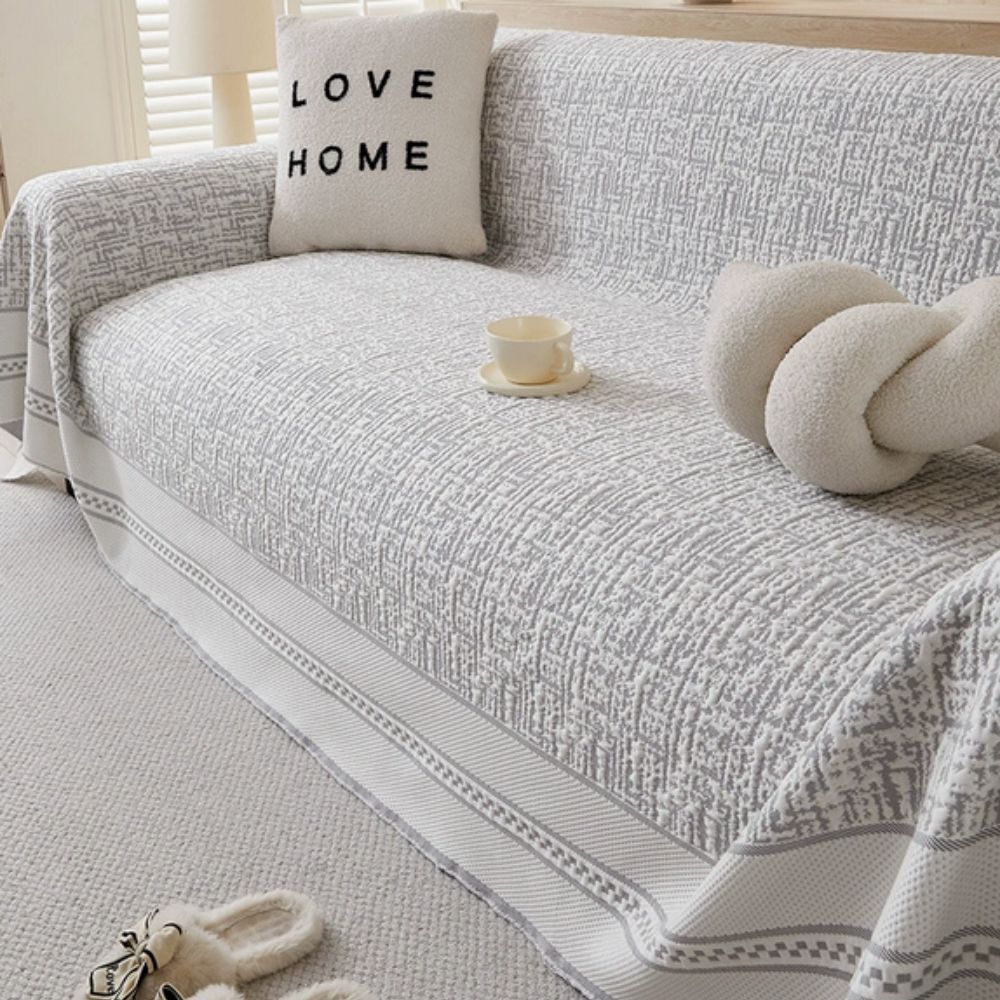 Variant image for Sofa Cover Stretchable Ice Silk Neutral | Home Comfort-11