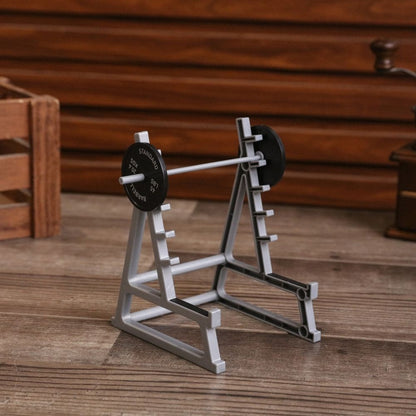 Fitness Desk Accessory Grey Plastic Barbell Pen Holder | Motivator 3