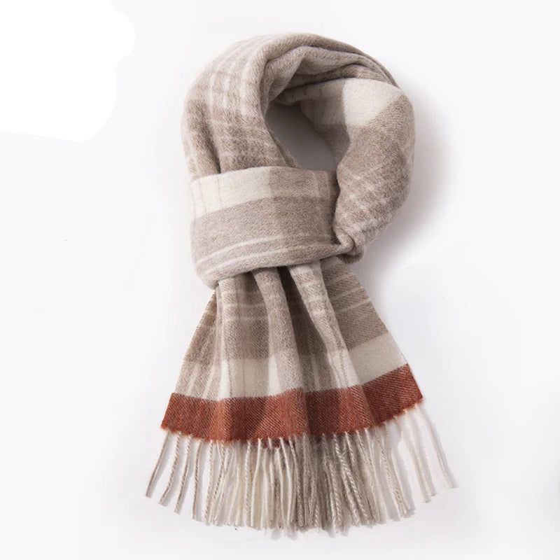 Men Soft Gradient Plaid Scarf | Dave