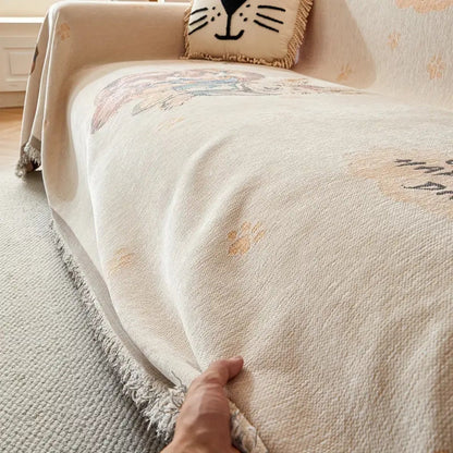 Sofa Cover Floral Reversible Chenille | Amara 6