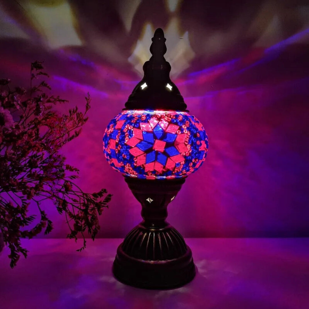 Variant image for Colorful Mosaic Glass Table Lamp | Artistic Charm-2