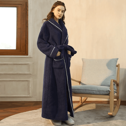 Neville | Unisex Plush Fleece Bathrobe for Women