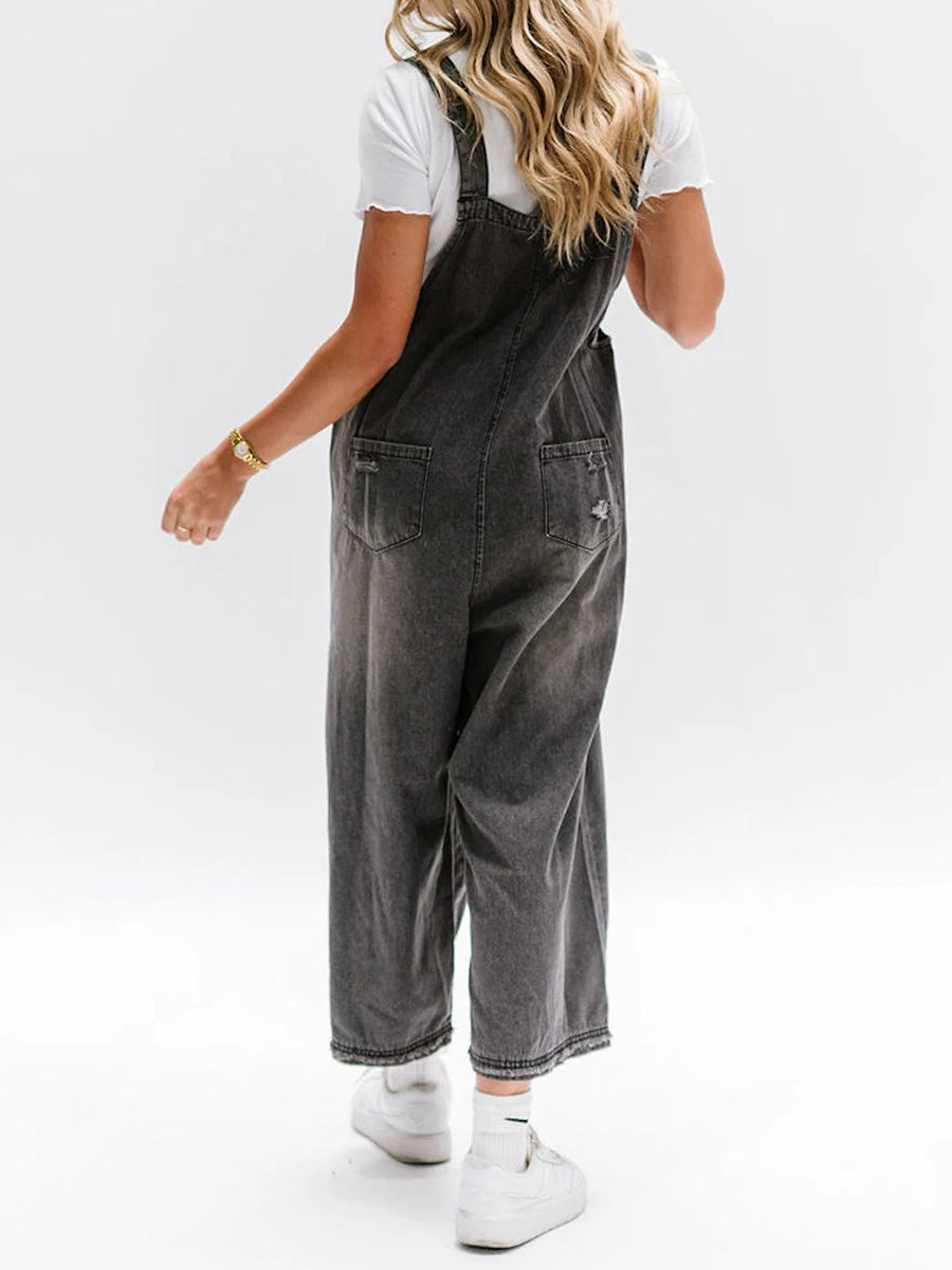 Loose-Fit Used-Look Overalls | Cecilia