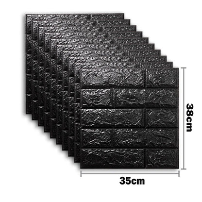 10pcs Waterproof Removable Wall Decals - 3D Foam Brick Wall Stickers Decor for Kitchen, Bedroom, and Living Room 21