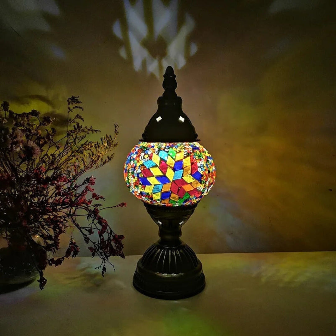 Colorful Mosaic Glass Table Lamp | Artistic Charm-1