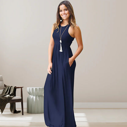 Sleeveless Pocketed Maxi Dress | Aurelia