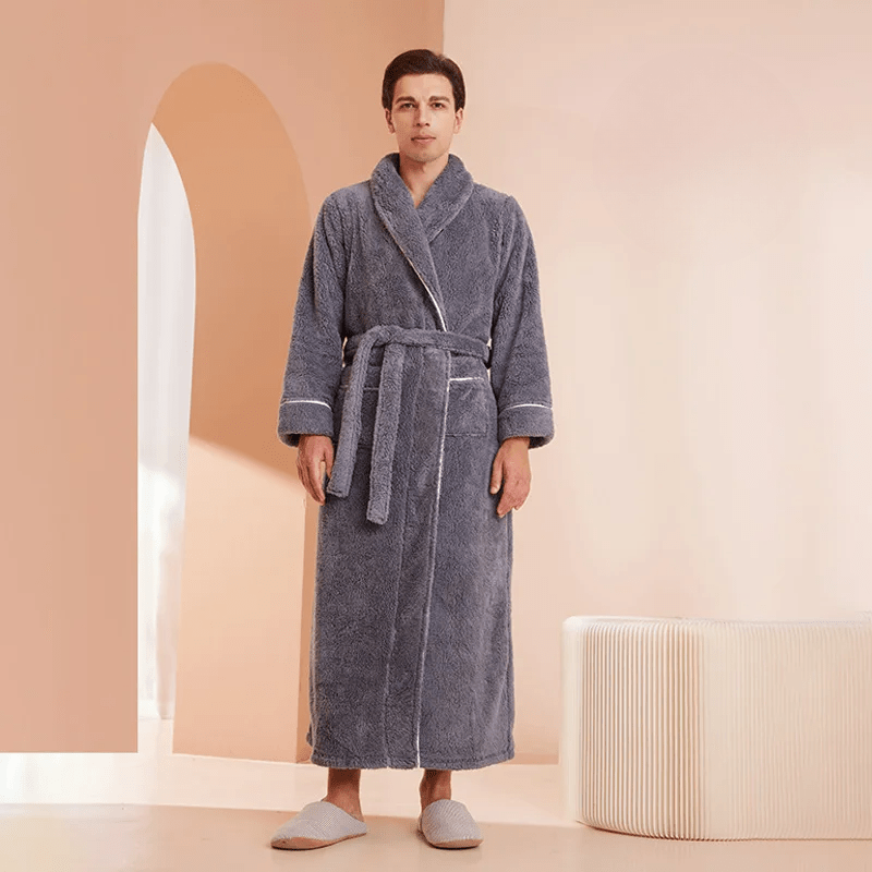 Neville | Unisex Plush Fleece Bathrobe for Women