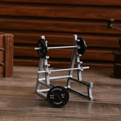 Fitness Desk Accessory Grey Plastic Barbell Pen Holder | Motivator 2