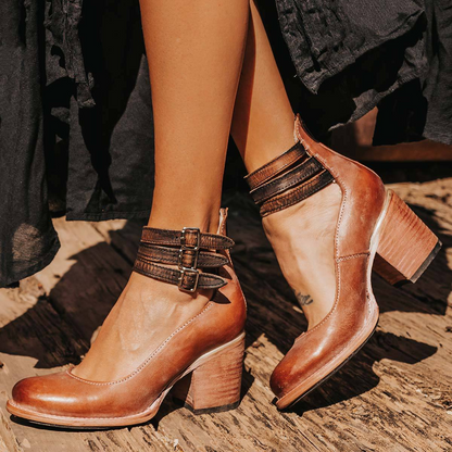 Women Heels Black Eco-Leather Elegant Straps | Melissa-5