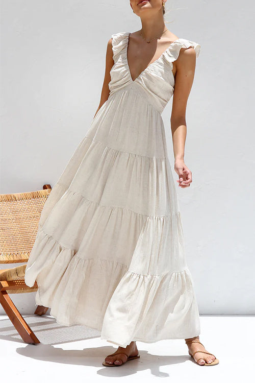 Flowing Ruffle Maxi Dress | Veronica