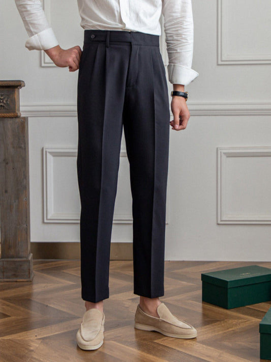 Men's Trousers Grey Anti-Wrinkle Polyester | Patrick-1