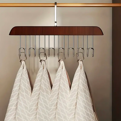 Multifunctional Hanger Hook Natural Wood Iron | Storage Solution 2
