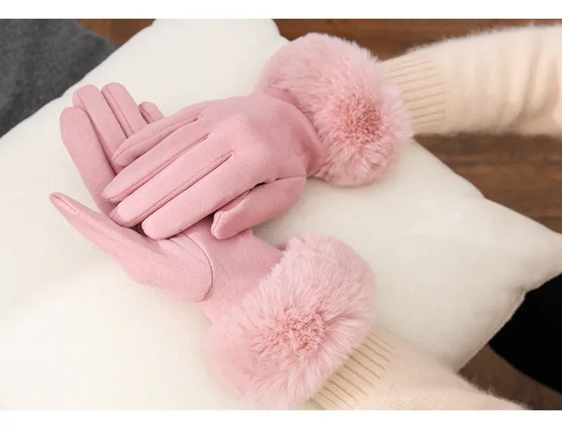 Women Luxurious Faux Fur Winter Gloves | Juliet