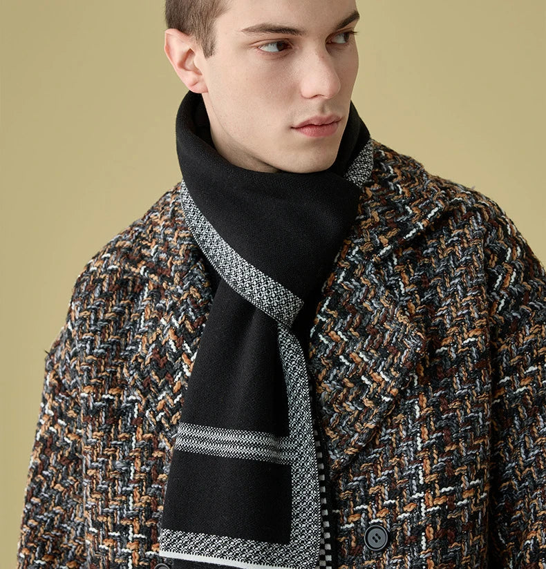 Men Patterned Winter Scarf | Veniel