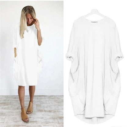 Women Relaxed Pocket Midi Dress | Zoe