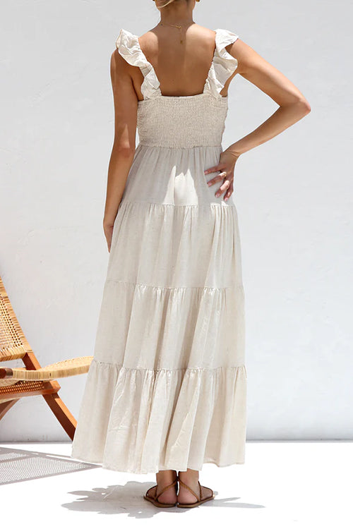 Flowing Ruffle Maxi Dress | Veronica