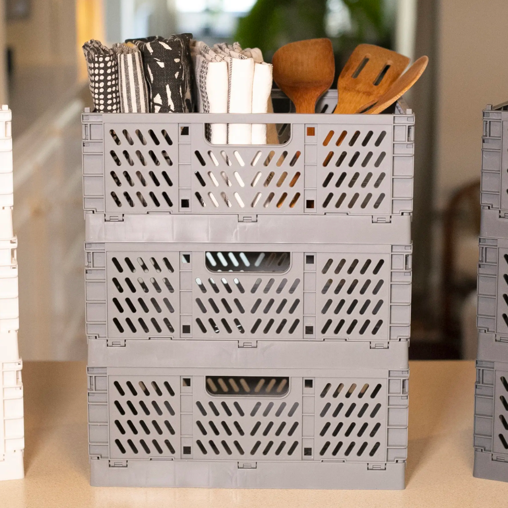 Storage Basket Collapsible Plastic | Home Organizer 4