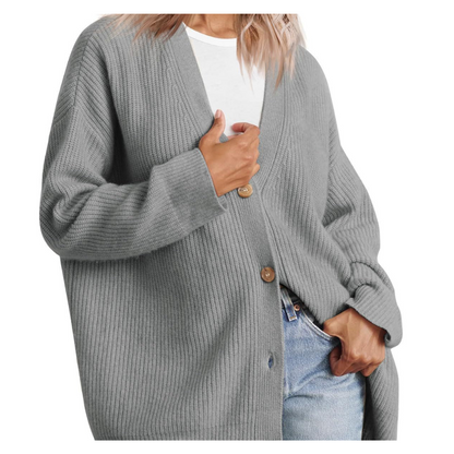 Women Striped Button Cardigan | Erika