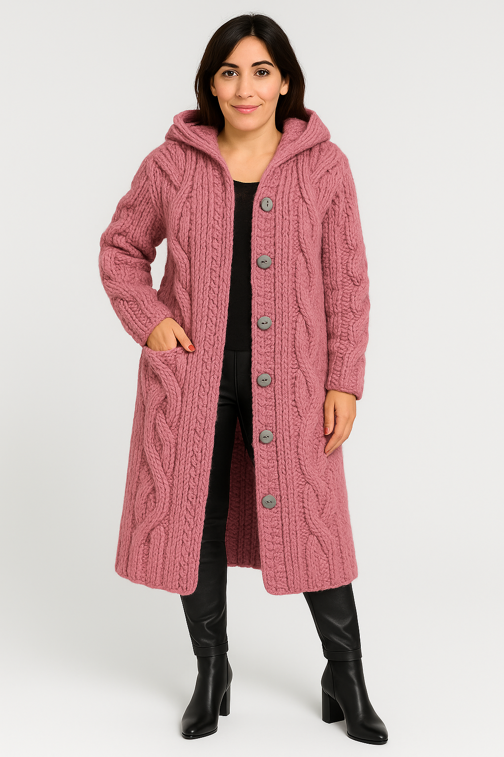 Women Chunky Knit Long Cardigan | Florabelle