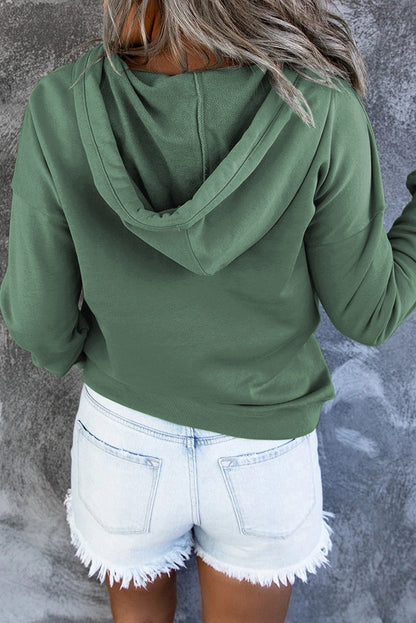 Women Hooded Button Sweatshirt | Amora