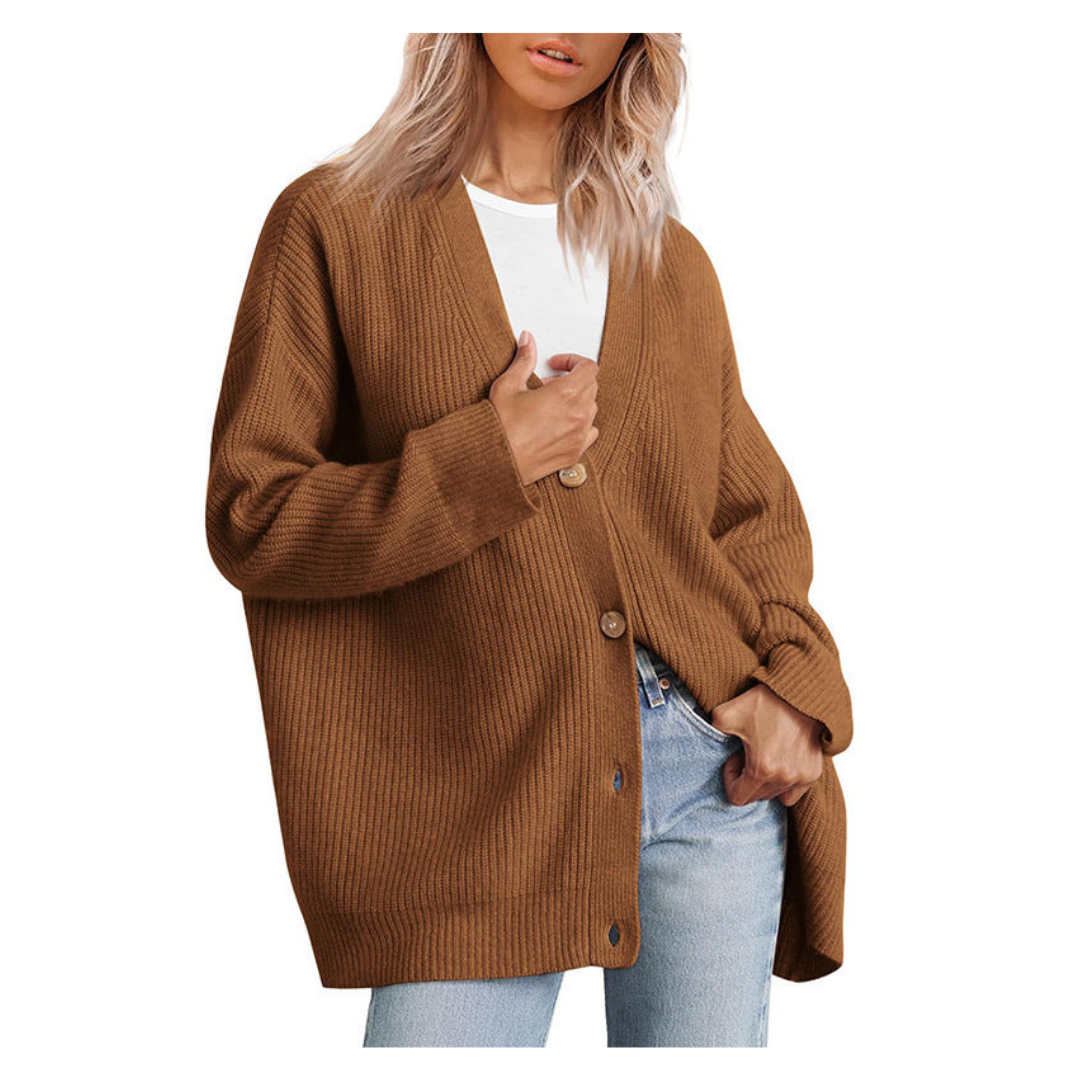 Women Striped Button Cardigan | Erika