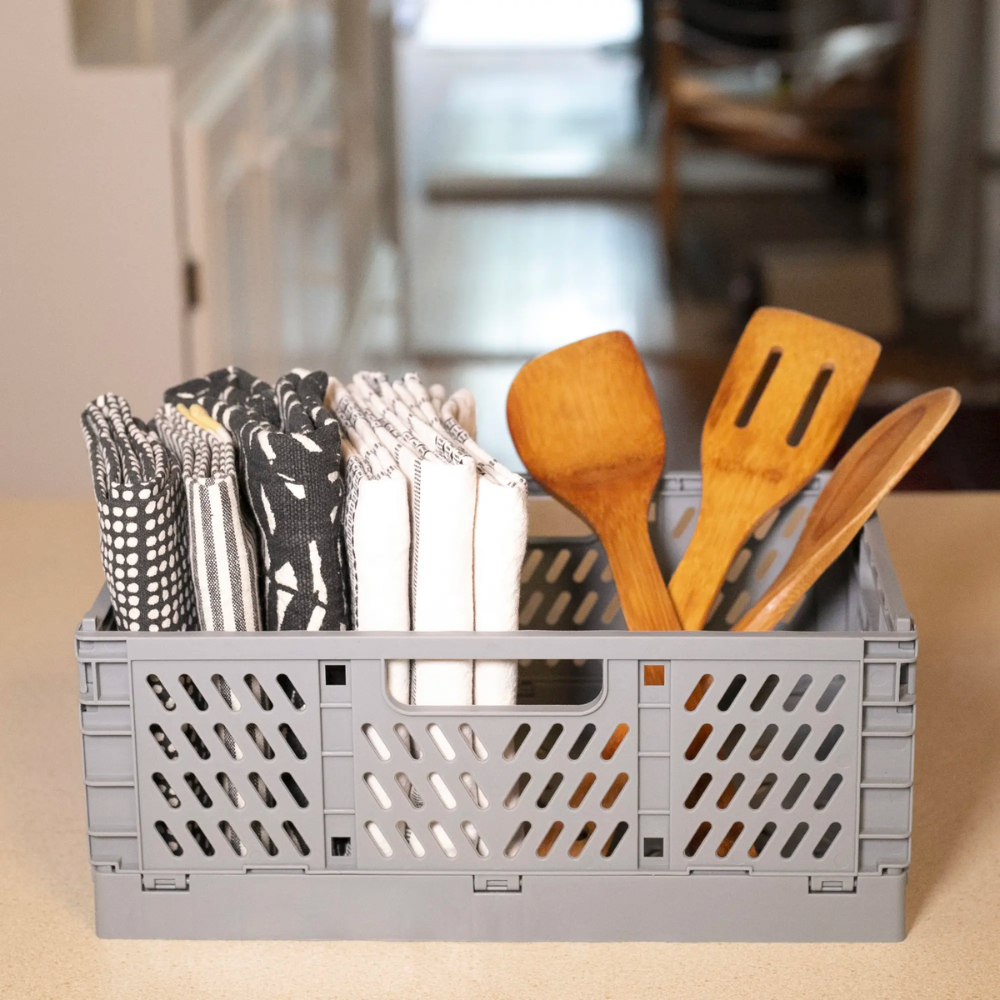 Storage Basket Collapsible Plastic | Home Organizer 3