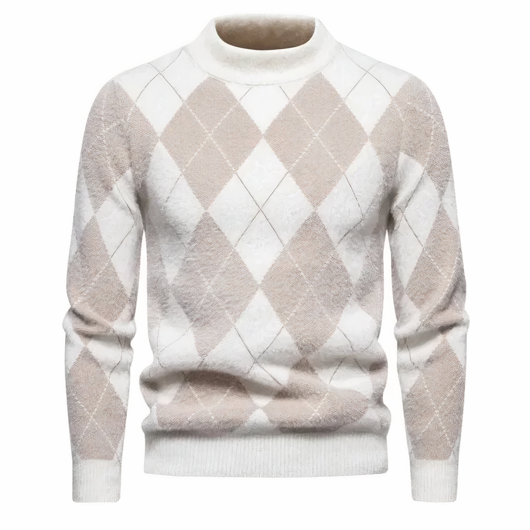 Men Classic Argyle Knit Sweater | Arvid