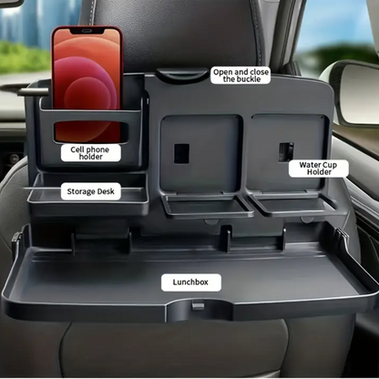 Car Back Seat Tray Black Plastic | Travel Companion 5