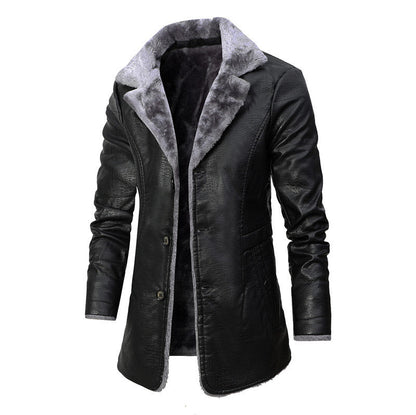 Men Shearling-Lined Leather Coat | Vincent