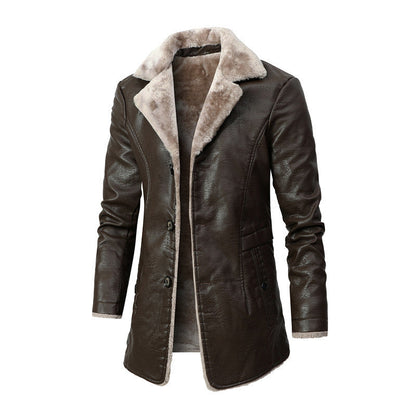 Men Shearling-Lined Leather Coat | Vincent