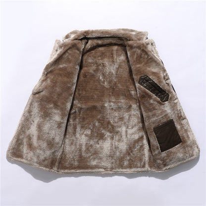Men Shearling-Lined Leather Coat | Vincent