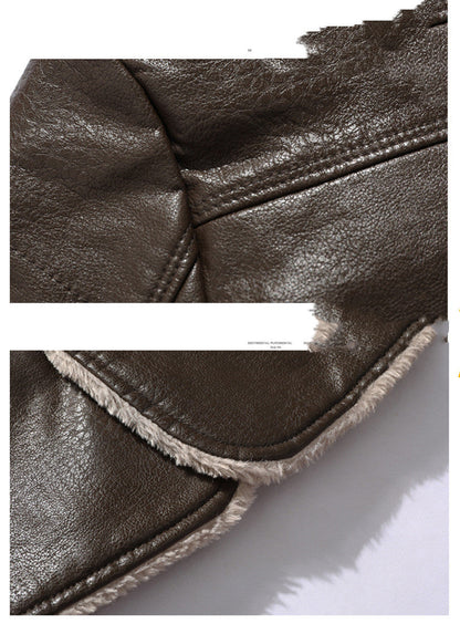 Men Shearling-Lined Leather Coat | Vincent