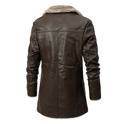 Men Shearling-Lined Leather Coat | Vincent