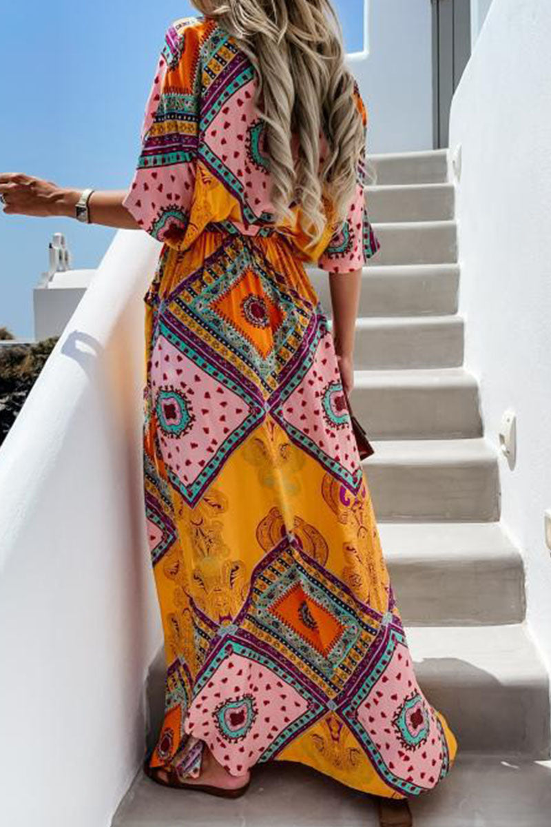 Boho Printed Maxi Dress | Jennifer