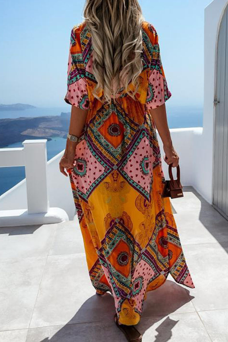 Boho Printed Maxi Dress | Jennifer