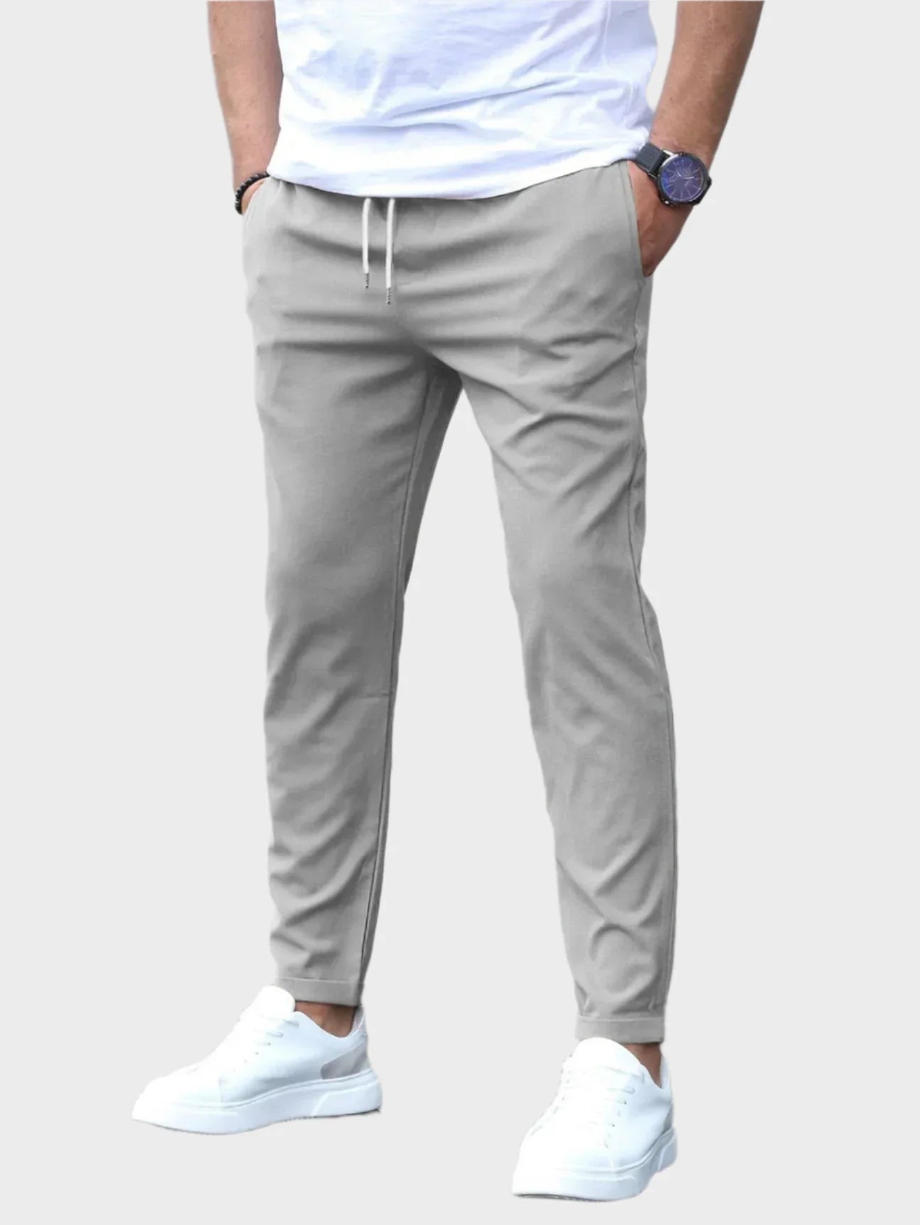 Variant image for Men's Trousers Black Stretch Fabric | Jake-21