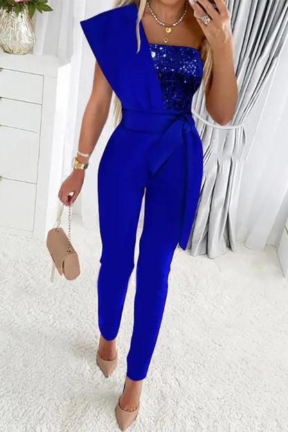 Sequin Strapless Jumpsuit | Katarina