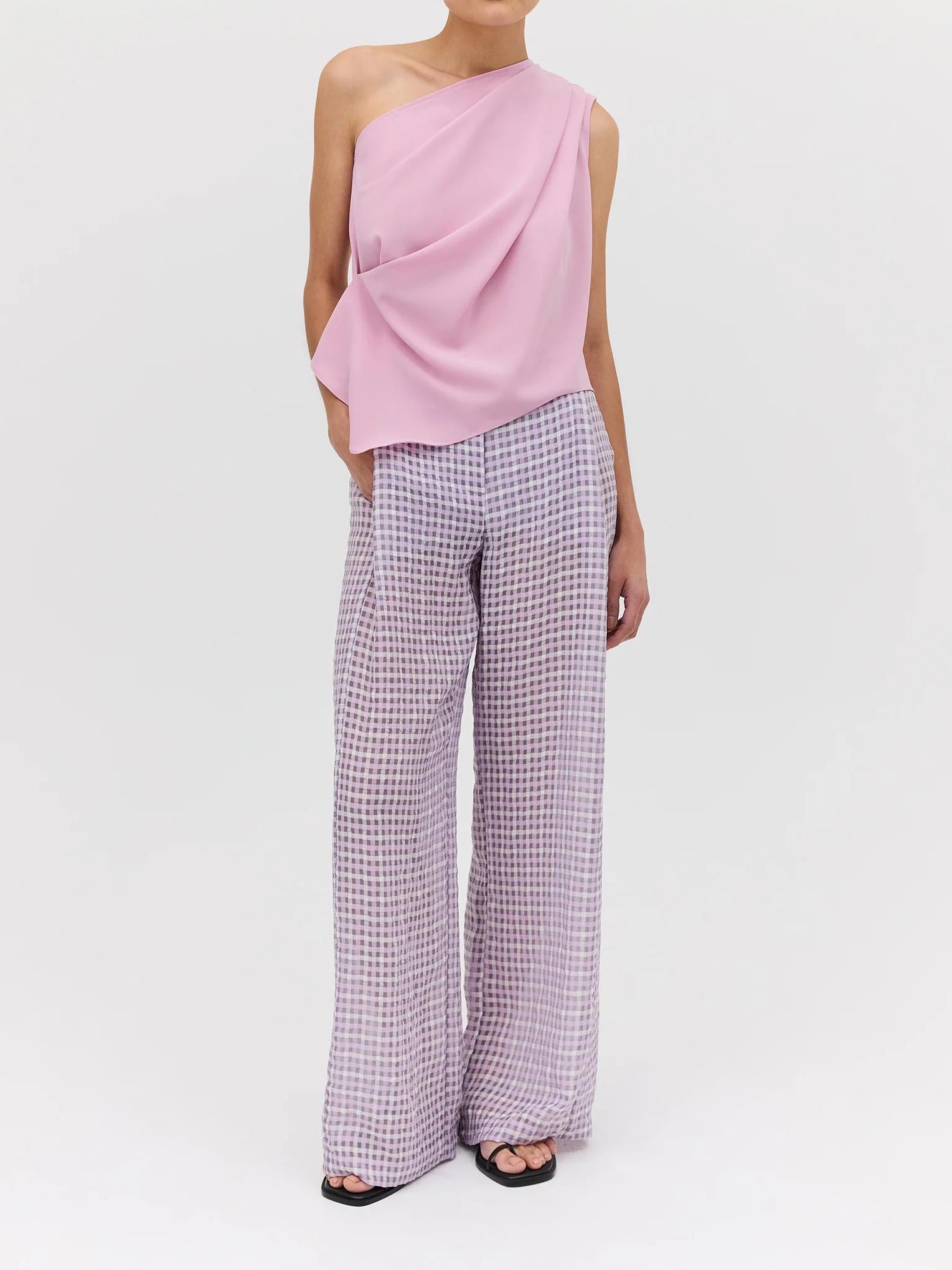 Women Blouse Rose Pink Georgette | Antonia-6