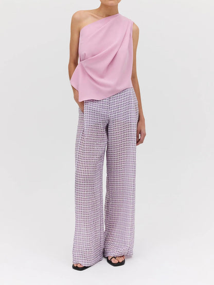 Women Blouse Rose Pink Georgette | Antonia-6