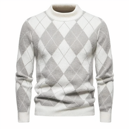 Men Classic Argyle Knit Sweater | Arvid