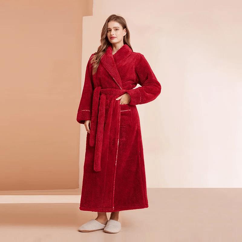 Neville | Unisex Plush Fleece Bathrobe for Women