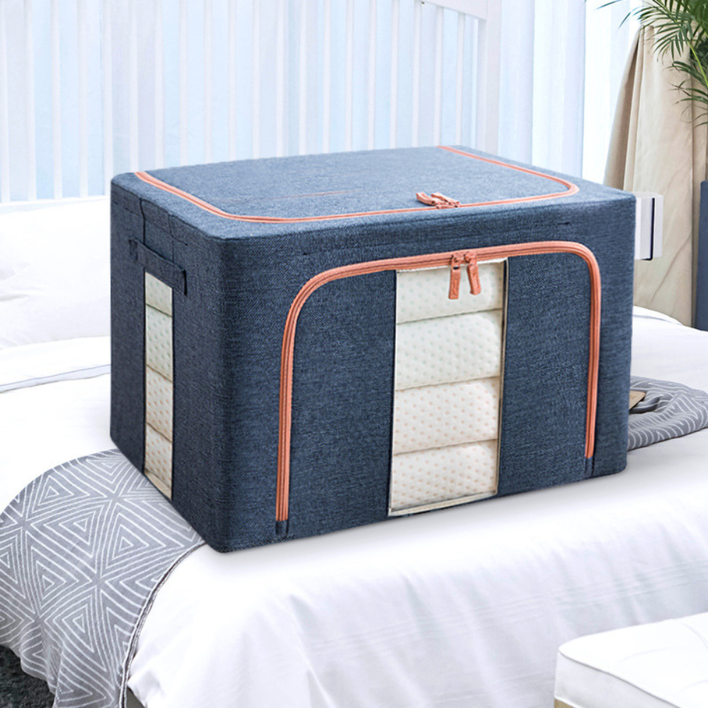Storage Box Organizer Navy Blue Oxford Cloth | Serenity 5