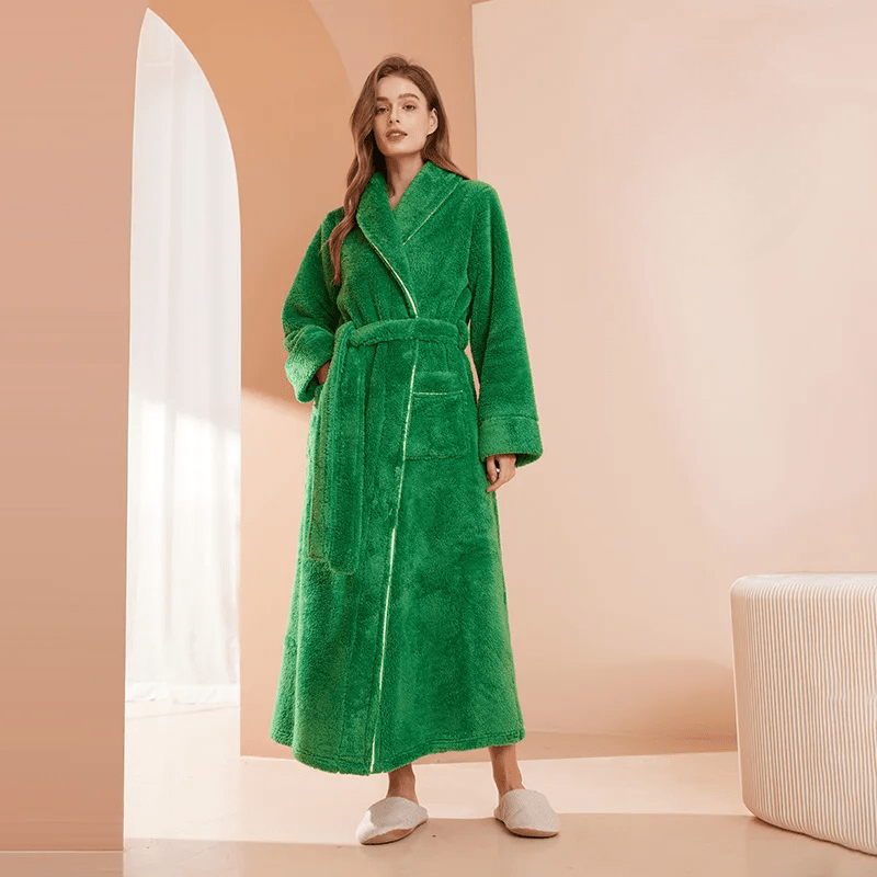 Neville | Unisex Plush Fleece Bathrobe for Women