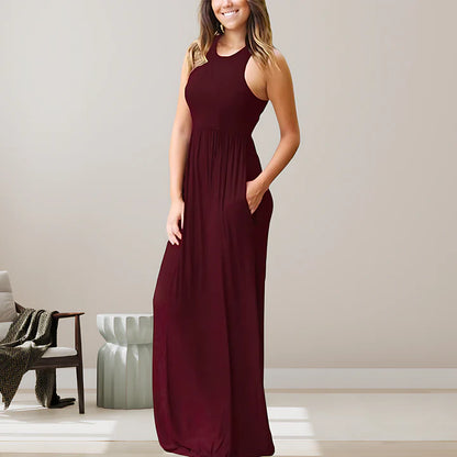 Sleeveless Pocketed Maxi Dress | Aurelia